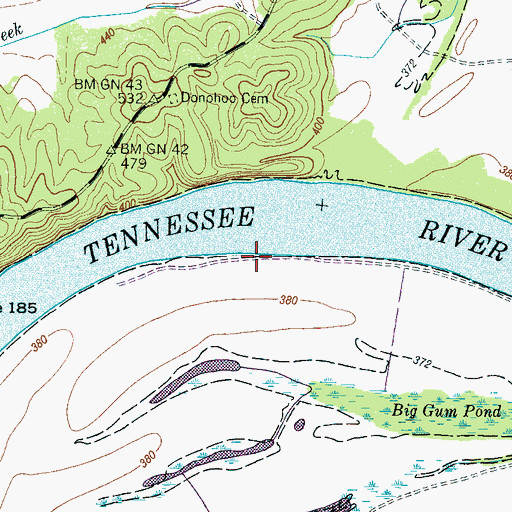 Topographic Map of Armstrong Landing, TN