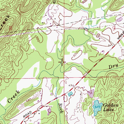 Topographic Map of Dry Creek, AL