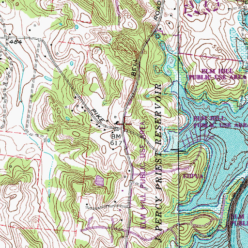 Topographic Map of Fuqua Cemetery, TN