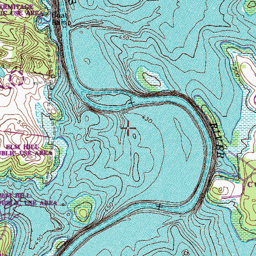 Topographic Map of Fuqua Cemetery (historical), TN