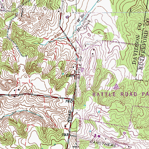 Topographic Map of Gray Cemetery, TN