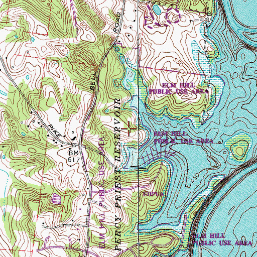 Topographic Map of Hayes Cemetery, TN