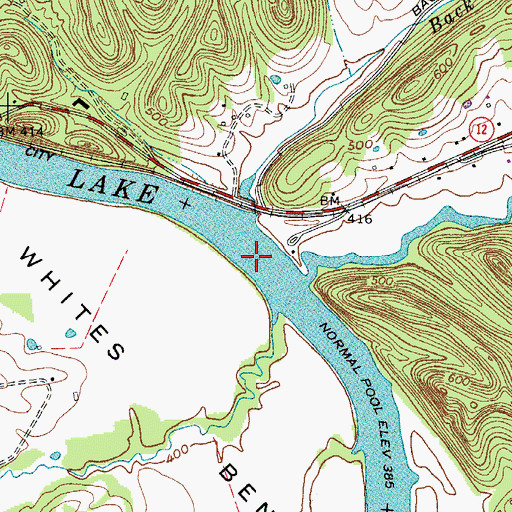 Topographic Map of Hickman Ferry (historical), TN