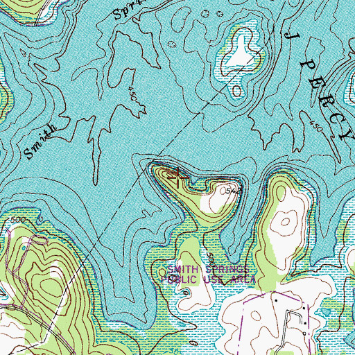 Topographic Map of McClendon Cemetery, TN