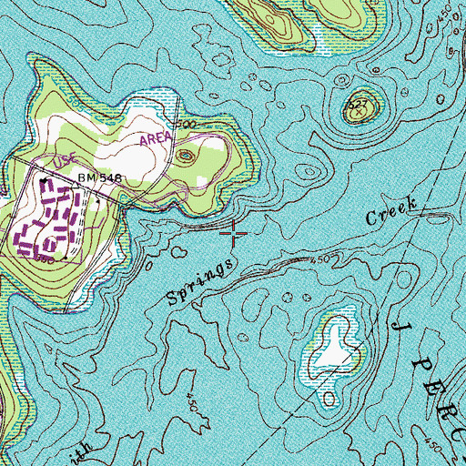 Topographic Map of Miller Cemetery (historical), TN