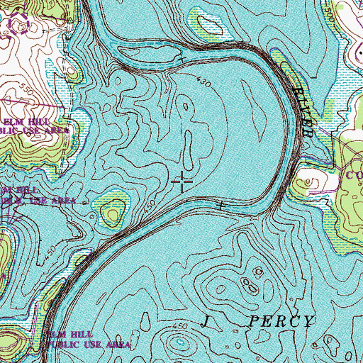Topographic Map of Phillips Cemetery (historical), TN