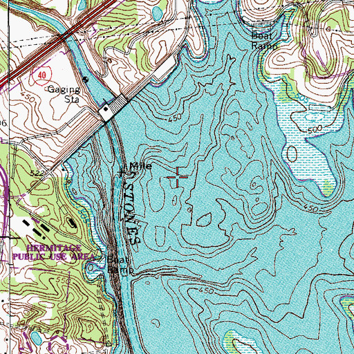 Topographic Map of Stewart Cemetery (historical), TN