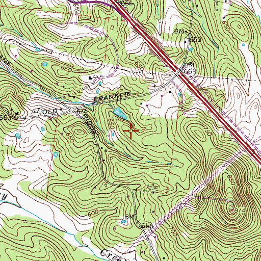 Topographic Map of Turner Cemetery, TN