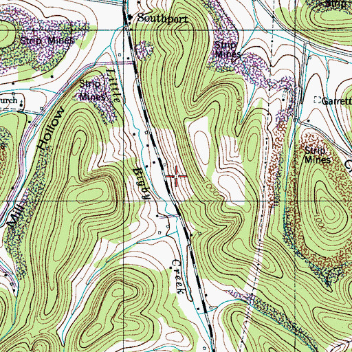 Topographic Map of Matthews Cemetery, TN