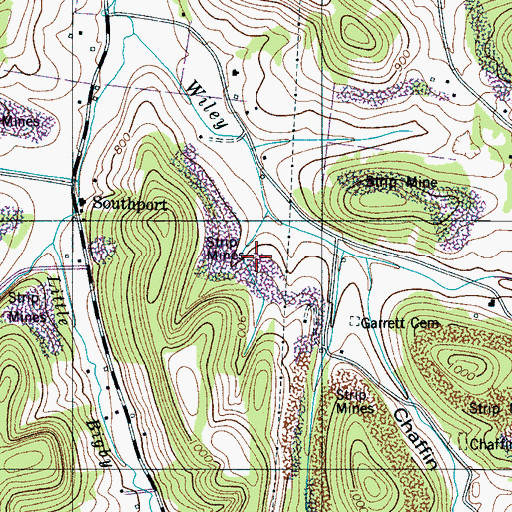Topographic Map of McKnight Cemetery, TN