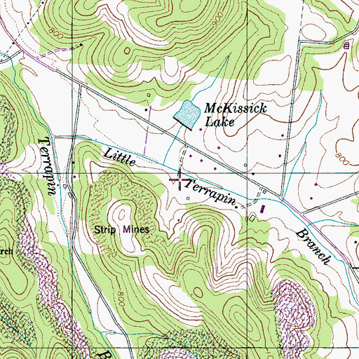 Topographic Map of Murphey Cemetery, TN