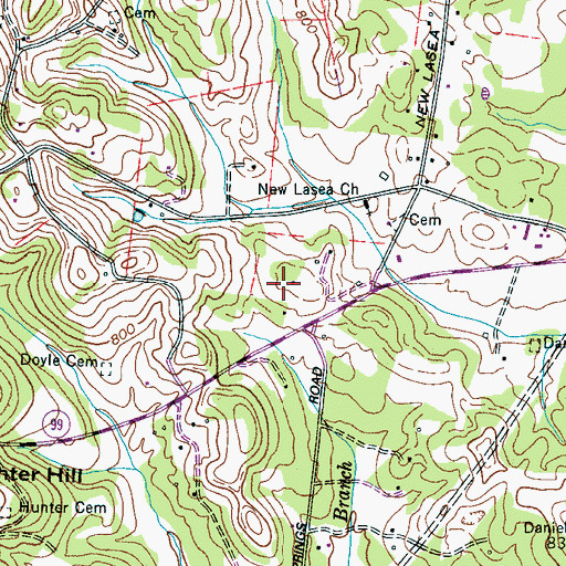 Topographic Map of Smyrna Cumberland Presbyterian Church (historical), TN