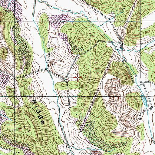 Topographic Map of Spain Cemetery, TN