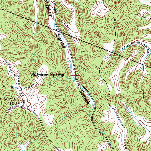 Topographic Map of Sulphur Springs (historical), TN