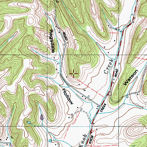 Topographic Map of Taylor Cemetery, TN