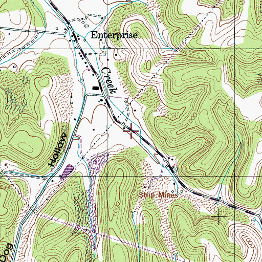 Topographic Map of Turnbo Cemetery, TN