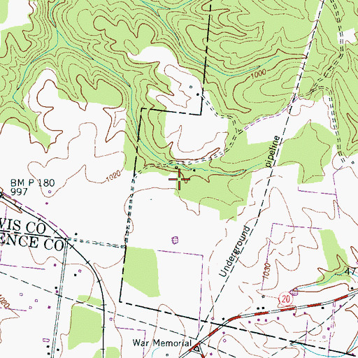 Topographic Map of Workman Cemetery, TN