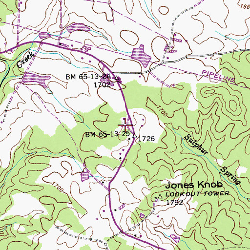 Topographic Map of Friends Chapel, TN