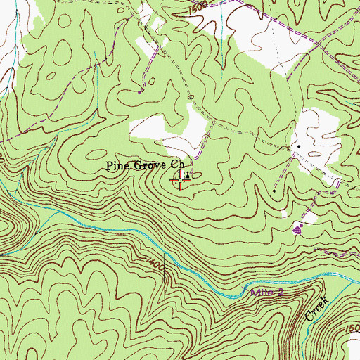 Topographic Map of Neil Cemetery, TN