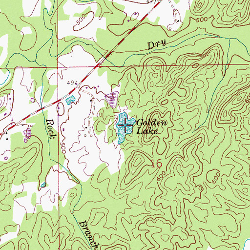 Topographic Map of Golden Lake, AL