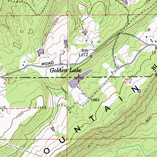 Topographic Map of Golden Lake, AL