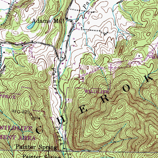Topographic Map of District 1 (historical), TN