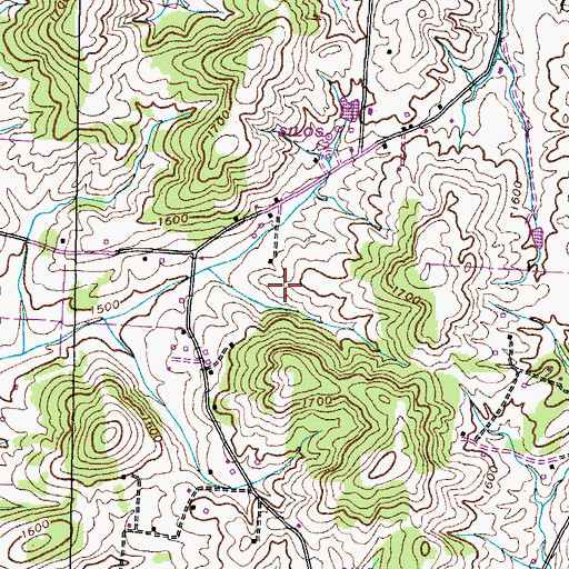 Topographic Map of District 2 (historical), TN