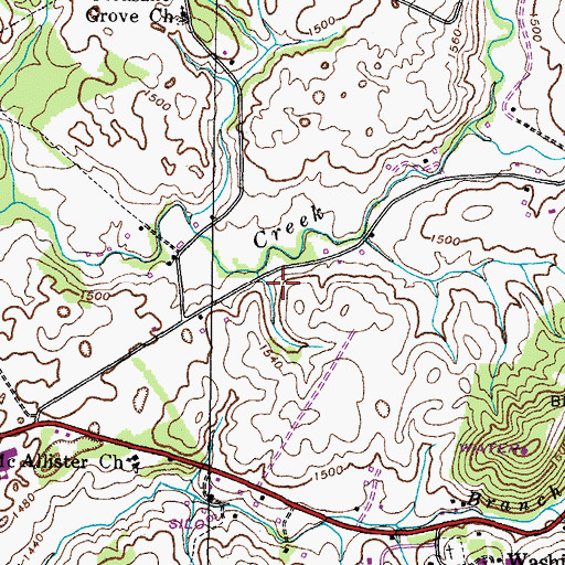 Topographic Map of District 3 (historical), TN