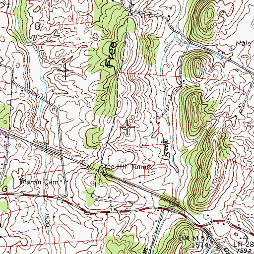Topographic Map of District 11 (historical), TN