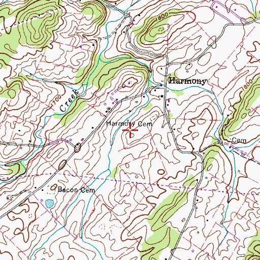 Topographic Map of District 13 (historical), TN