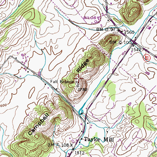 Topographic Map of District 14 (historical), TN