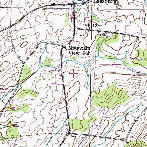 Topographic Map of District 16 (historical), TN