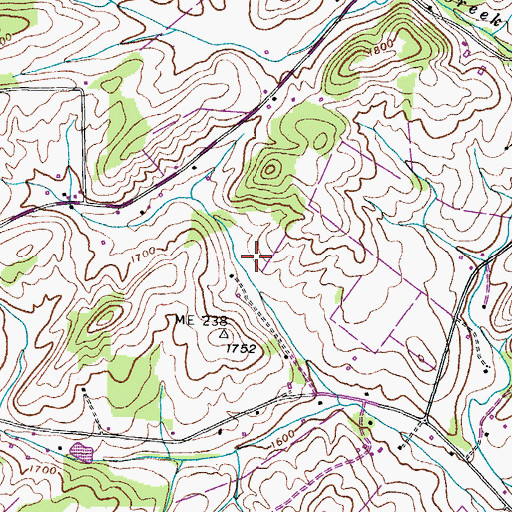 Topographic Map of District 17 (historical), TN