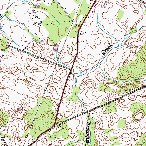Topographic Map of Houstons Fort (historical), TN