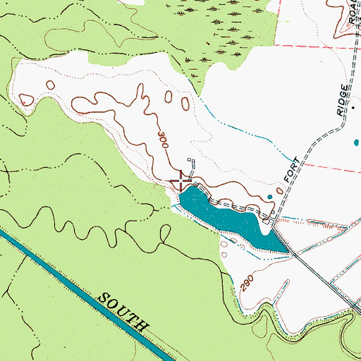 Topographic Map of Fort Ridge (historical), TN