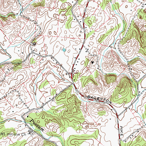 Topographic Map of Derby (historical), TN