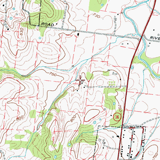 Topographic Map of Guy Cemetery, TN