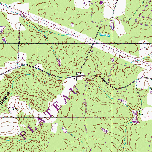 Topographic Map of Chestnut Hill, TN