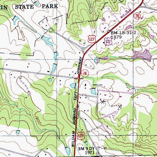 Topographic Map of Wild Plum, TN