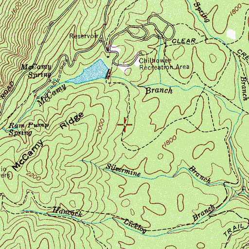 Topographic Map of Arbutus Trail, TN