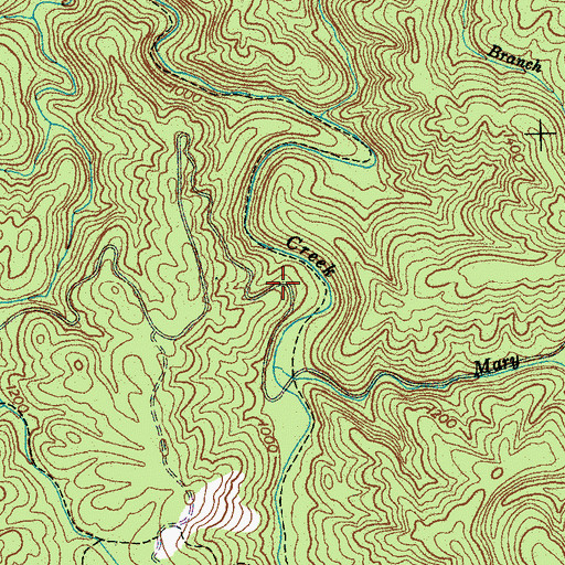 Topographic Map of Lost Creek Recreation Area, TN