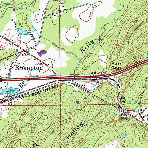 Topographic Map of Head Springs, AL