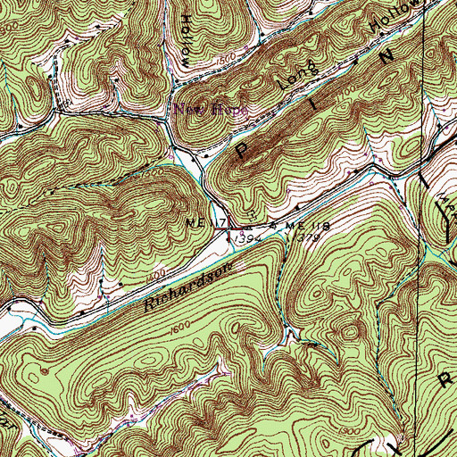 Topographic Map of Bear Hollow, TN