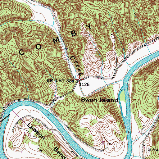 Topographic Map of Hen Johnson Hollow, TN