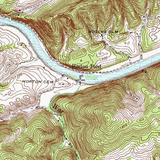 Topographic Map of Johnson Hollow, TN
