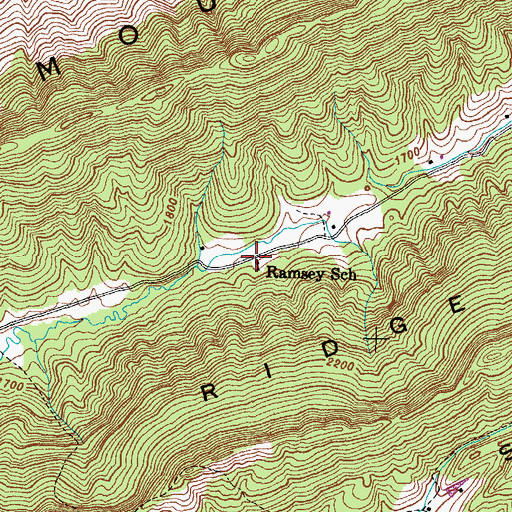 Topographic Map of Ramsey, TN