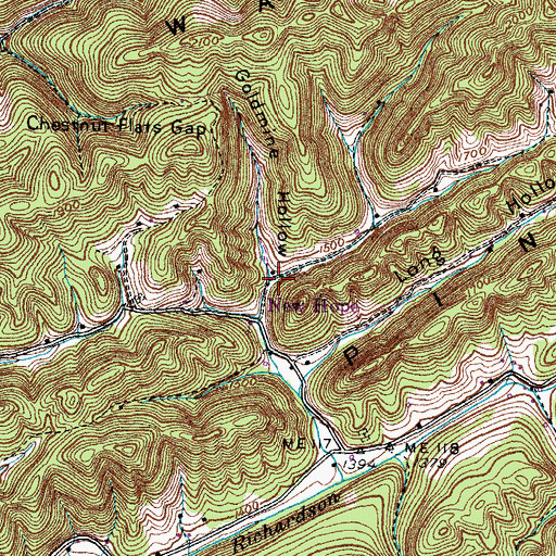 Topographic Map of Seal Hollow, TN