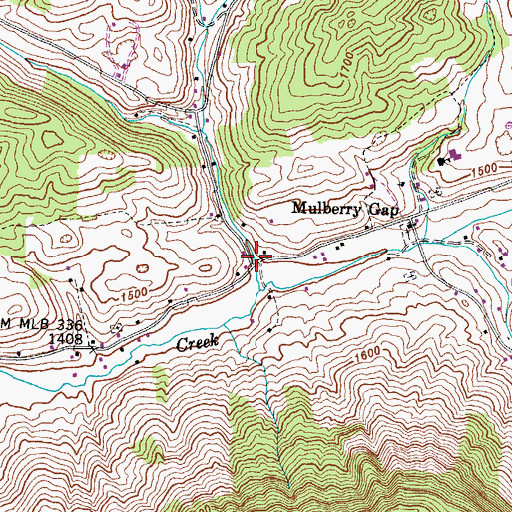 Topographic Map of Turner Hollow, TN