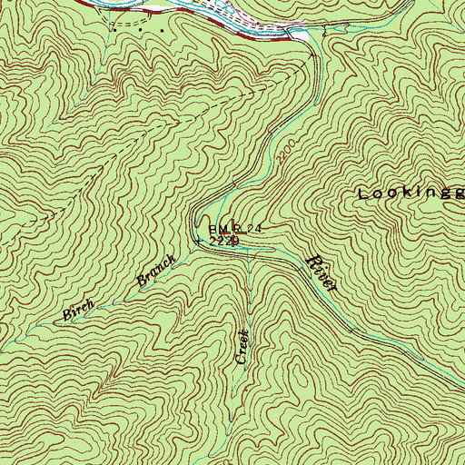 Topographic Map of Davis Creek Recreation Area, TN