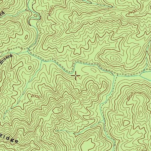 Topographic Map of Holly Flats Recreation Area, TN